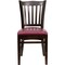 Emma and Oliver Vertical Slat Back Wooden Restaurant Dining Chair